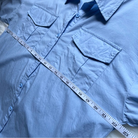 DINT Long Sleeve Dress Sz L Boho Midi Shirt Oversized Ruffle Lace Embroidery - Picture 12 of 17